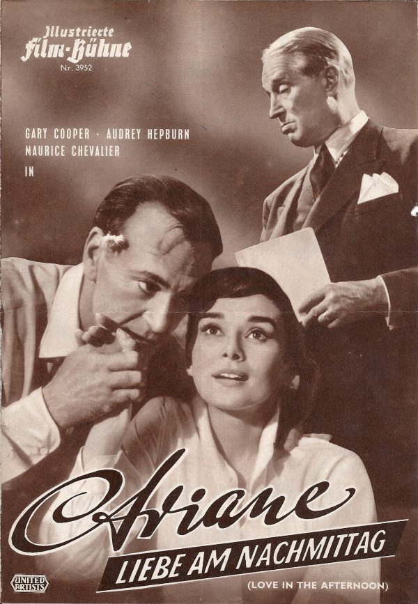 3952: Ariane Liebe am Nachmittag ( love in the afternoon ) ( Billy Wilder ) Audrey Hepburn, Gary Cooper, Maurice Chevalier,