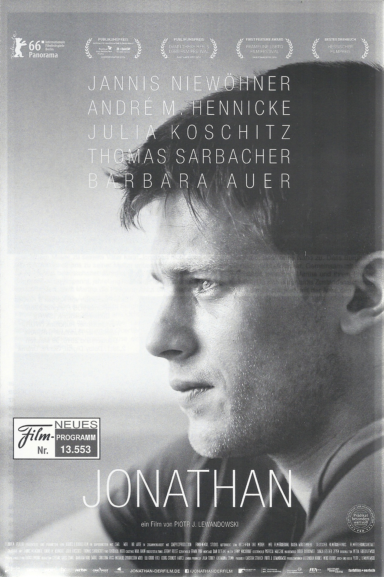 13553: Jonathan ( Piotr J. Lewandowski ) Jannis Niewöhner, Andre Hennicke, Julia Koschitz, Thomas Sarbacher, Barbara Auer, Max Mauff, Leon Seidel, Carsten Strauch,