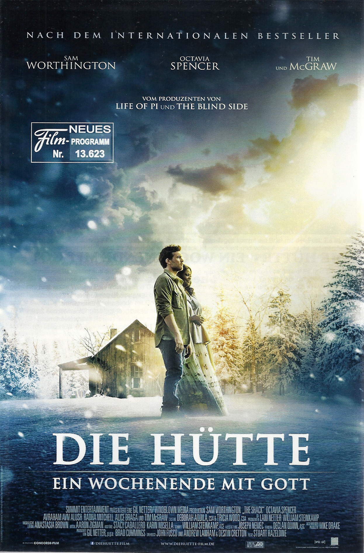 13623: Die Hütte - Ein Wochenende mit Gott ( The Shack ) ( Stuart Hazeldine ) Sam Worthington, Octavia Spencer, Tim McGraw, Radha Mitchell, Emily Holmes,