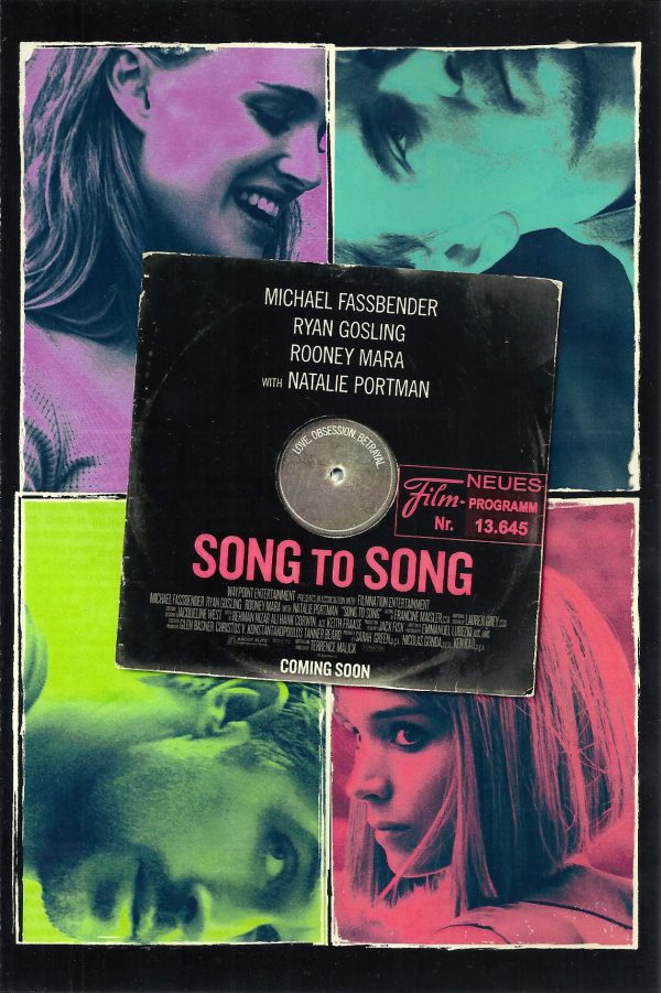 13645: Song to Song ( Terrence Malick ) Ryan Gosling, Rooney Mara, Michael Fassbender, Natalie Portman, Cate Blanchett, Holly Hunter, Val Kilmer, Christian Bale, Haley Bennett, Patti Smith, Iggy Pop,
