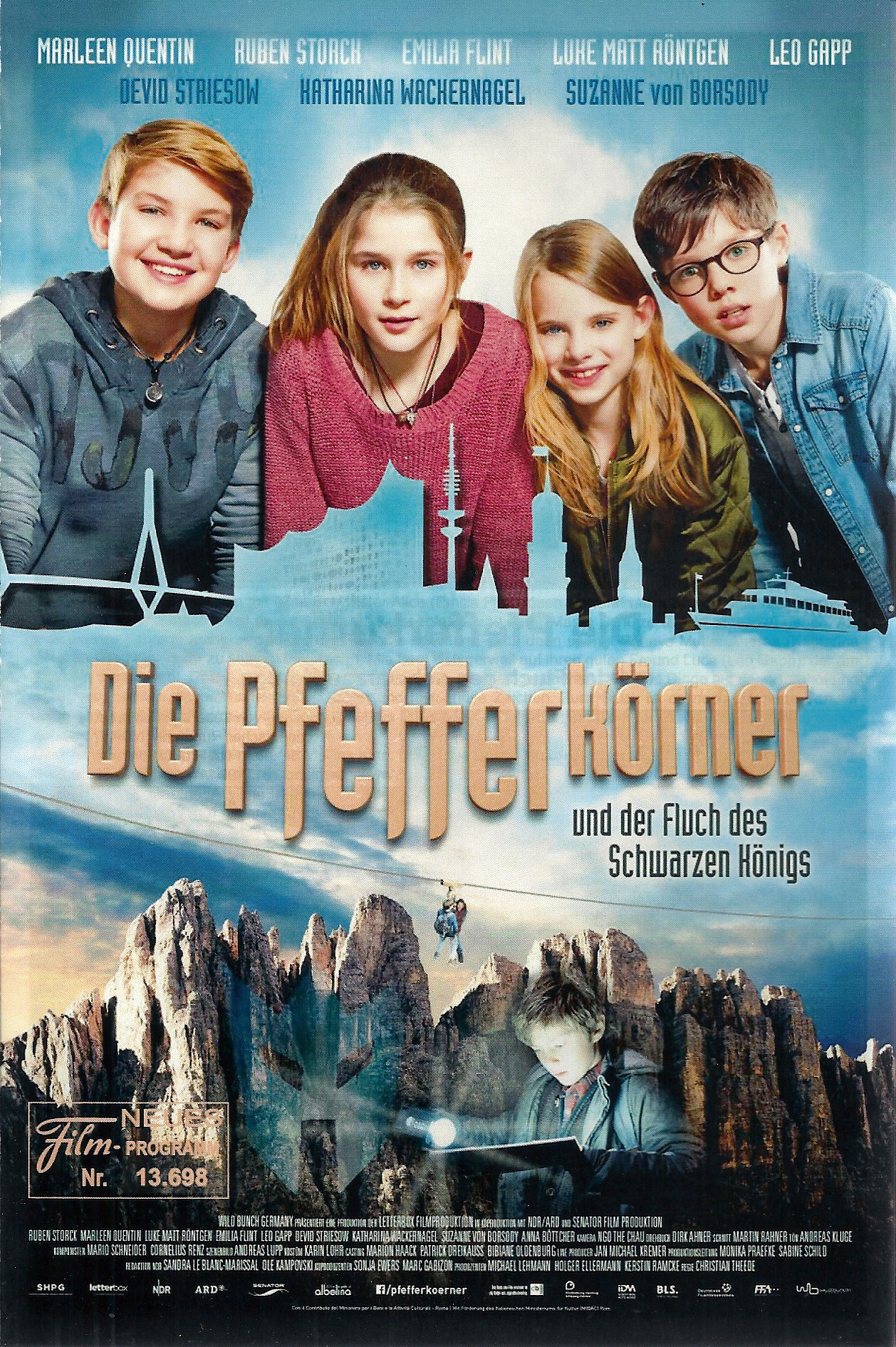 13698: Die Pfefferkörner und der Fluch des schwarzen Königs ( Christian Theede ) Marleen Quentin, Ruben Stork, Emilia Flint, Luke Vogelbein, Leo Seppi, Devid Striesow, Suzanne von Borsody, Stephan Luca, Hannes Wegener,