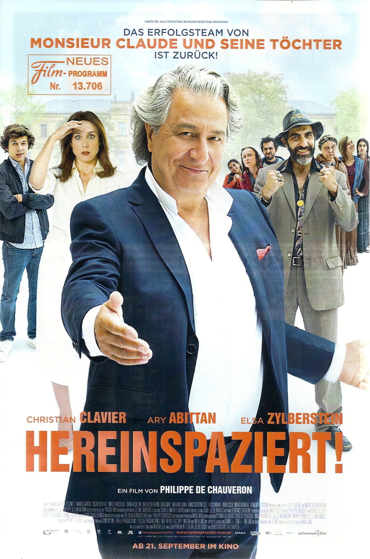 13706: Hereinspaziert ! ( Philippe de Chauveron ) Christian Clavier, Ary Abittan, Elsa Zylberstein, Cyril Lecomte, Nanou Garcia,