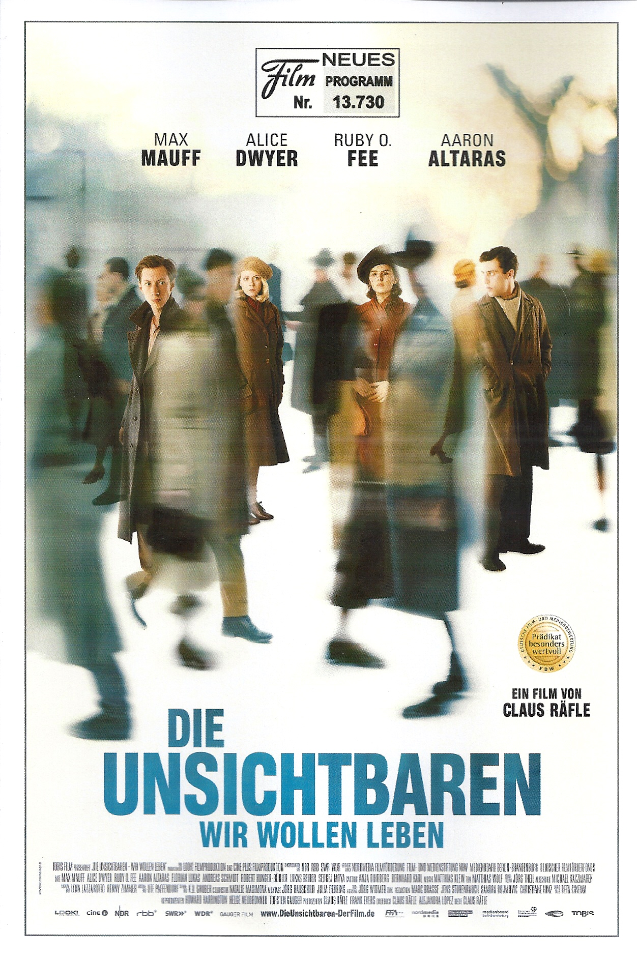 13730: Die Unsichtbaren - Wir wollen leben ( Claus Räfle ) Max Mauff, Alice Dwyer, Ruby O. Fee, Aaron Altaras, Victoria Schulz,