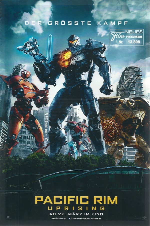 13808: Pacific Rim Uprising ( Steven S. DeKnight ) John Boyega, Scott Eastwood, Cailee Spaeny, Rinko Kukuchi, Burn Gorman,