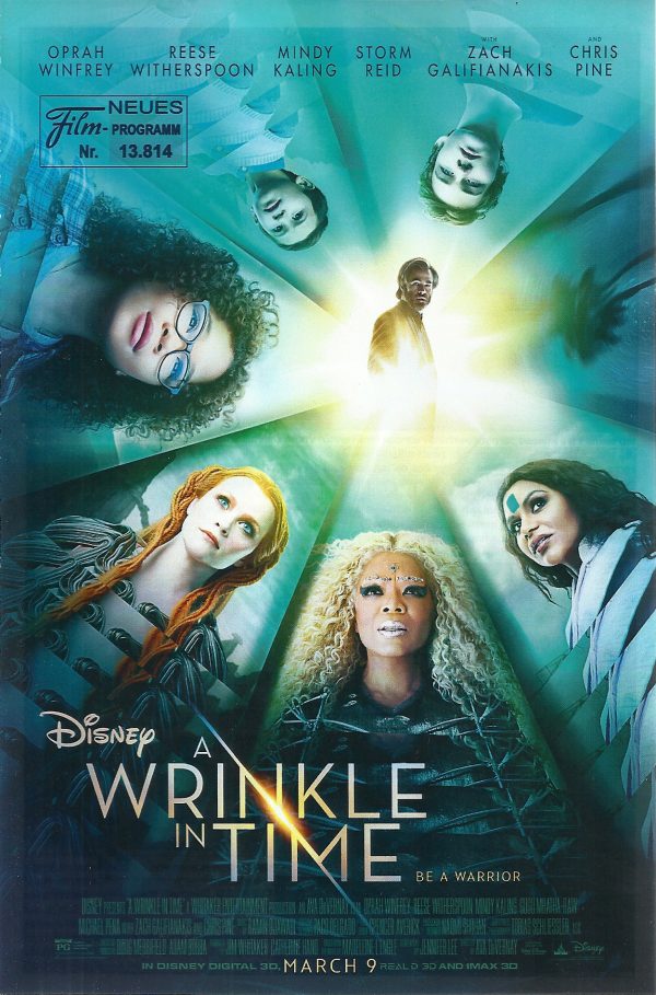 13814: Das Zeiträtsel ( a wrinkle in time ) ( Walt Disney ) Oprah Winfrey, Reese Witherspoon, Mindy Kaling, Gugu Mbatha Raw, Michael Pena, Chris Pine,