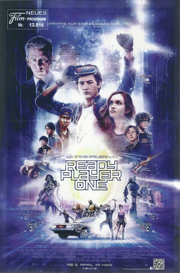 13816: Ready Player One ( Steven Spielberg ) Tye Sheridan, Olivia Cooke, Ben Mendelson, T. J. Miller, Lena Waithe,
