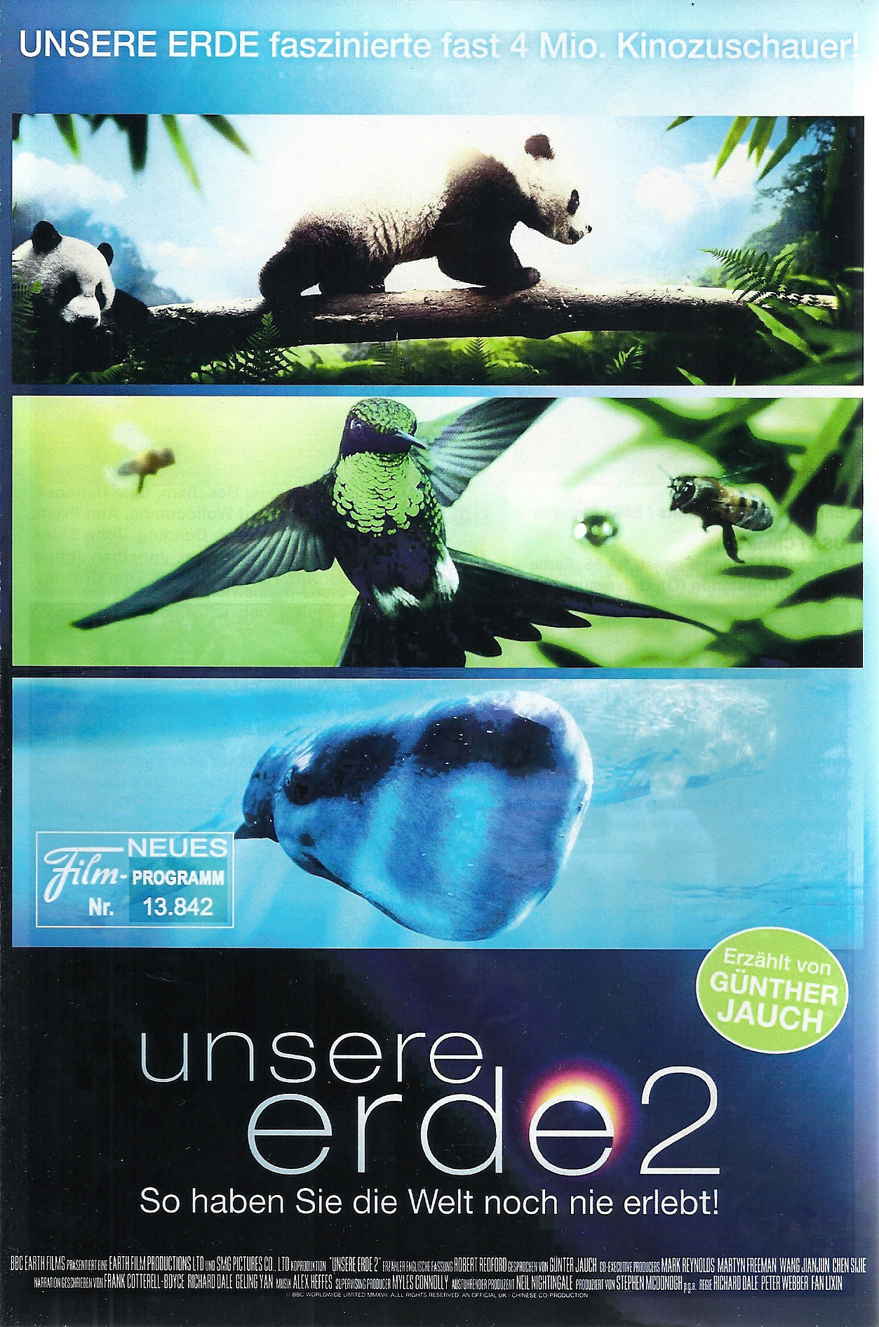 13842: Unsere Erde 2 ( Earth One Amazing Day ) ( Günther Jauch ) ( Peter Webber, Richard Dale, Fan Lixin ) ( Dokumentation Exotische Inseln usw.. )