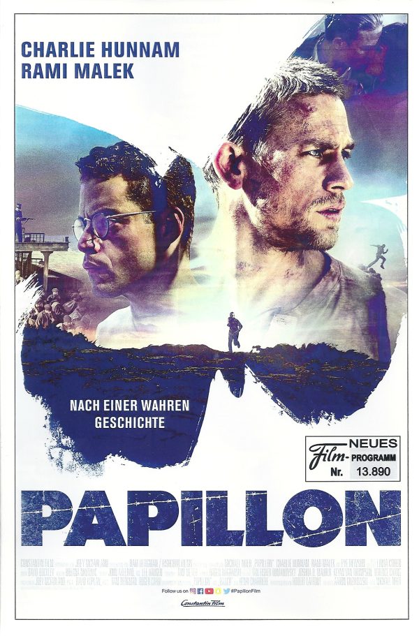 13890: Papillion ( Michael Noer ) Charlie Hunnam, Rami Malek, Tommy Flanagan, Eve Hewson,