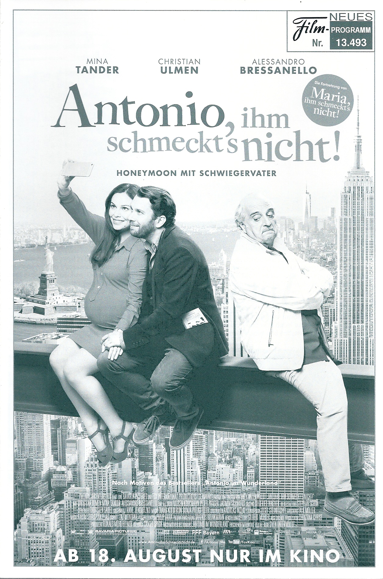 13493: Antonio, ihm schmeckts nicht ! ( Sven Unterwaldt Jr. ) Christian Ulmen, Mina Tander, Alessandro Bressanello, Maren Kroymann, Peter Prager, Shaun Rey, Yari Gugliucci, James Feuer, Jeff Burrell,