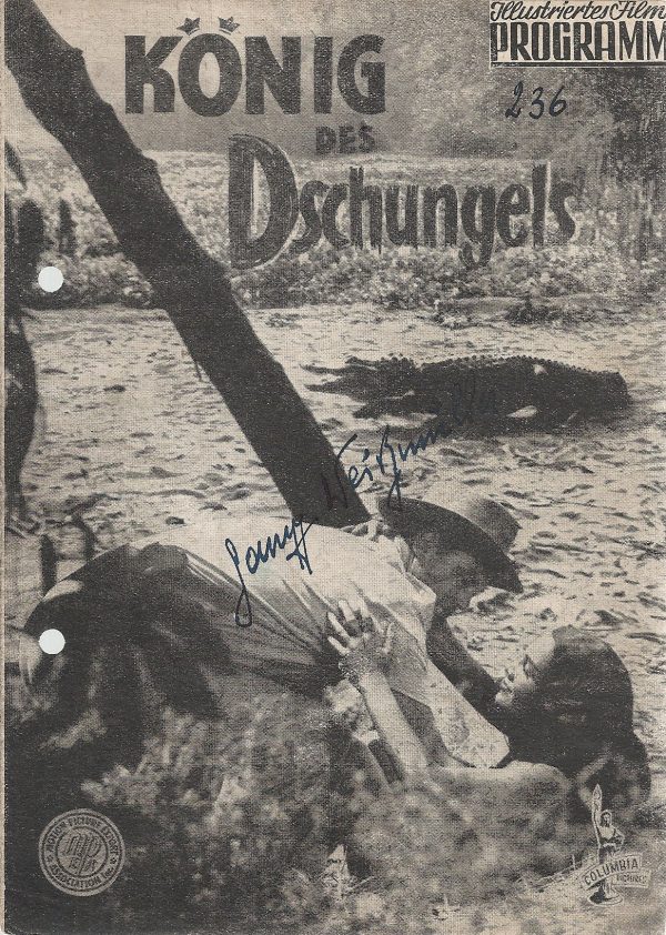 236: König des Dschungels, Johnny Weissmüller ( mit Autogramm ) Myrna Dell,