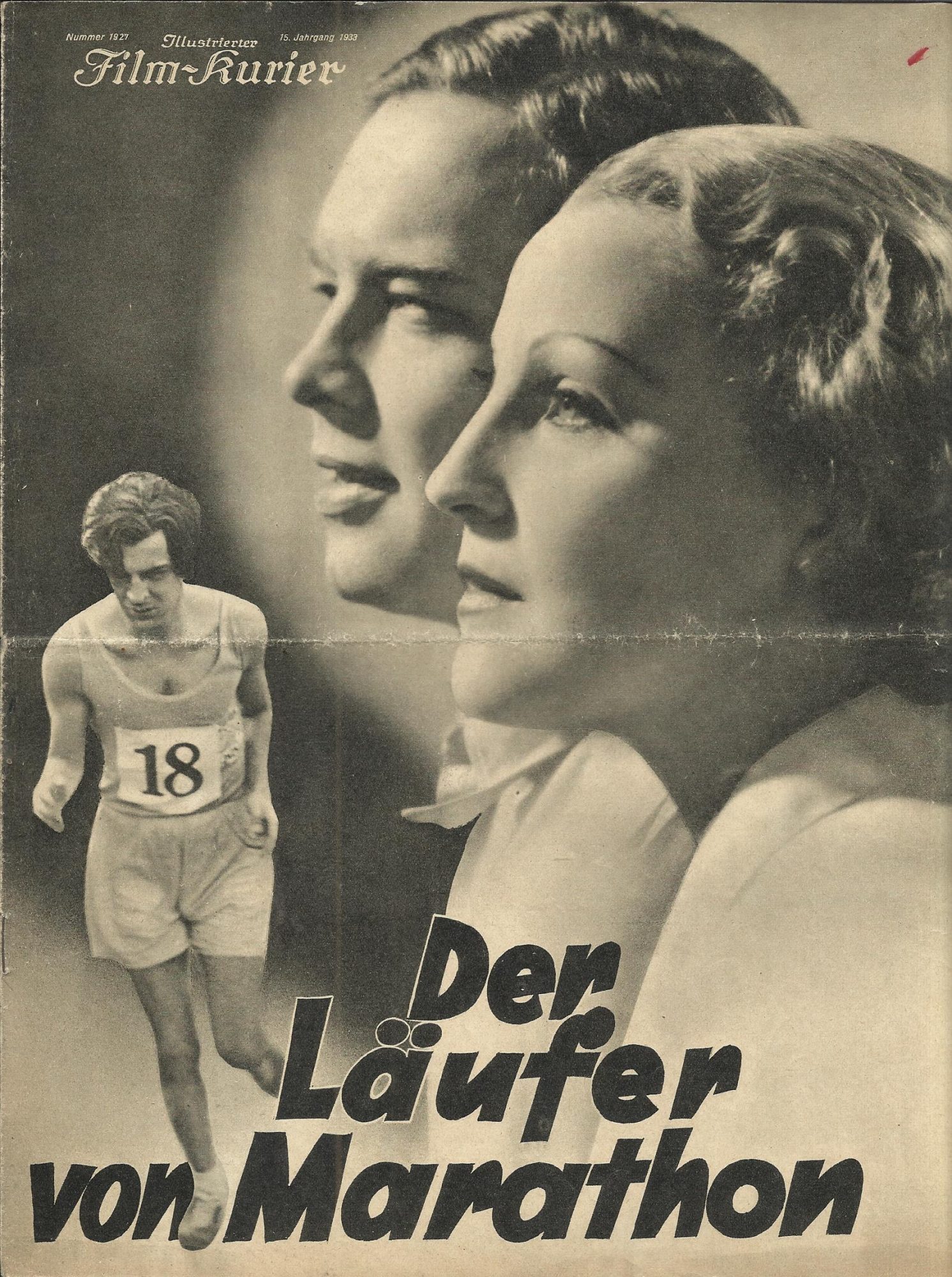 1927: Der Läufer von Marathon ( E. A. Dupont ) Brigitte Helm, Hans Brausewetter, Ursula Grabley, Paul Hartmann, Trude von Molo, Viktor de Kowa,