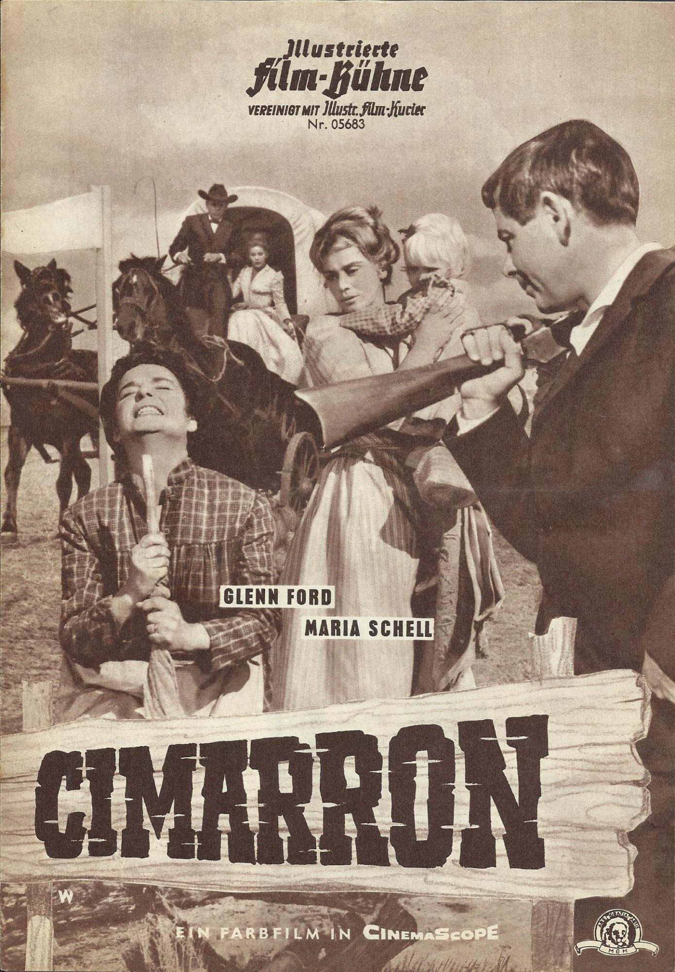 5683: Cimarron ( Anthony Mann ) Glenn Ford, Maria Schell, Anne Baxter, Arthur O´Connell, Russ Tamblyn, Mercedes McCambridge, Vic Morrwo, Robert Keith, Charles McGraw, Henry (Harry) Morgan, David Opatoshu, Aline MacMahon, Lili Darvas, Edgar Buchanan, Mary