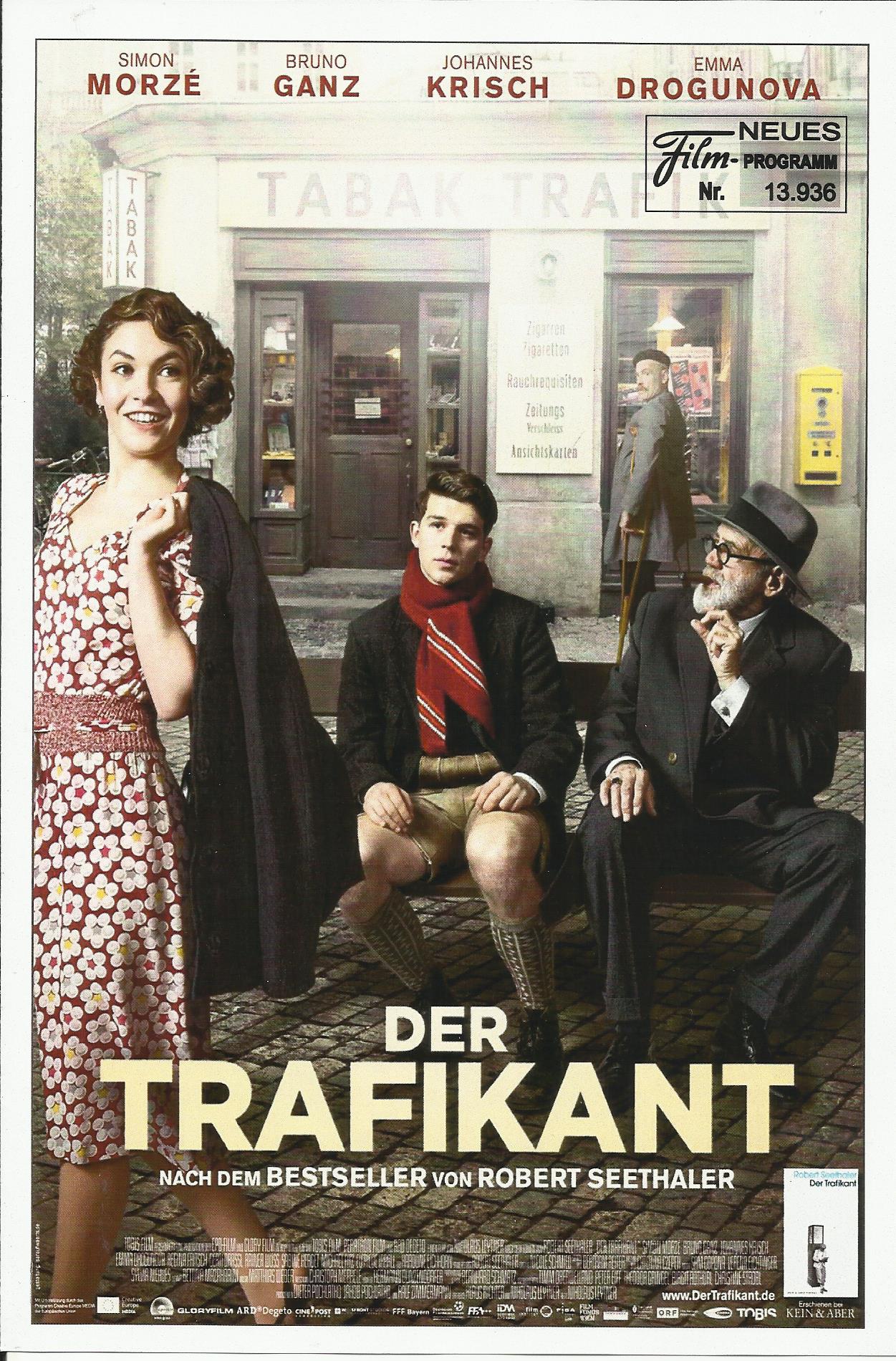 13936: Der Trafikant ( Nikolaus Leytner ) Simon Morze, Bruno Ganz, Johannes Krisch, Emma Drogunova, Regina Fritsch, Karoline Eichhorn, Elfriede Irral, Michael Fitz, Rainer Wöss, Sabine Herget, Gerti Drassl, Vicky Nikolaevskaja, Erni Mangold, Angelika Stra