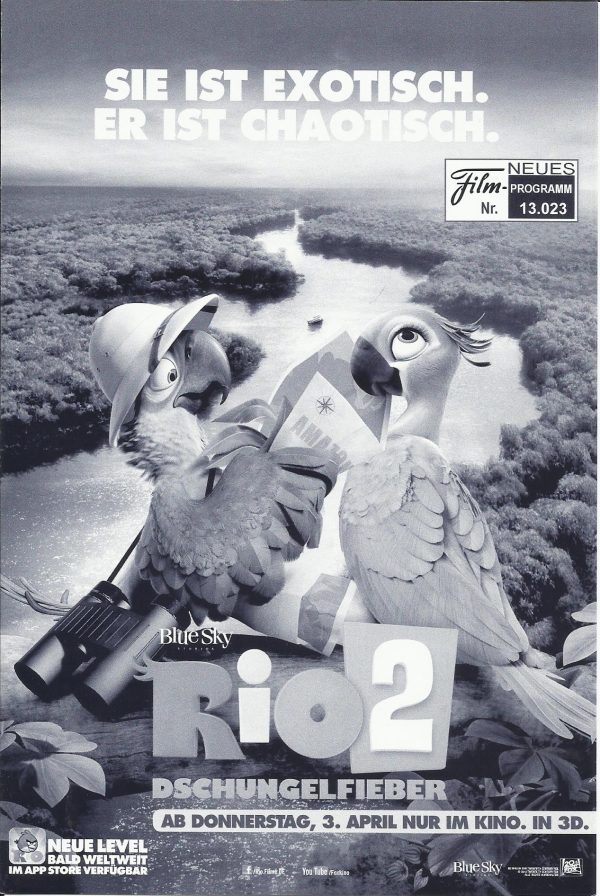 13023: Rio 2 ( Carlos Saldanha ) Anne Hathaway, Jesse Eisenberg, Leslie Mann, Jamie Foxx, Kristin Chenoweth, Andy Garcia, Jemaine Clement, George Lopez, Tracy Morgan, Bruno Mars