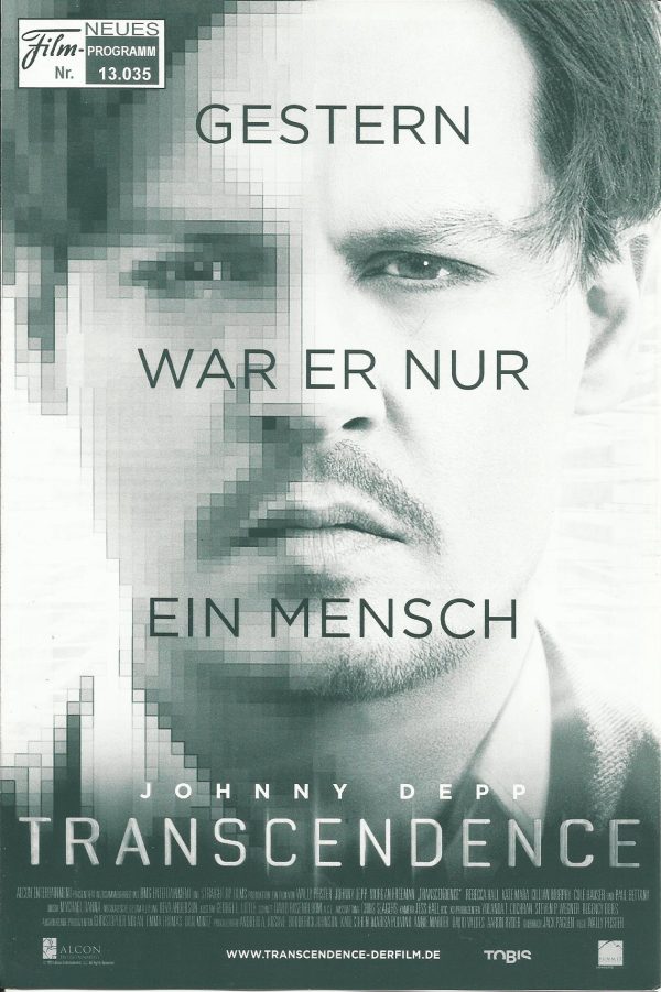 13035: Transcendence ( Wally Pfister ) Johnny Depp, Rebecca Hall, Paul Bettany, Morgan Freeman, Cillian Murphy, Kate Mara, Clifton Collins Jr., Cole Hauser, Cory Hardrict, Falk Hentschel, Josh Stewart, Luce Rains, Xander Berkeley, Lukas Haas