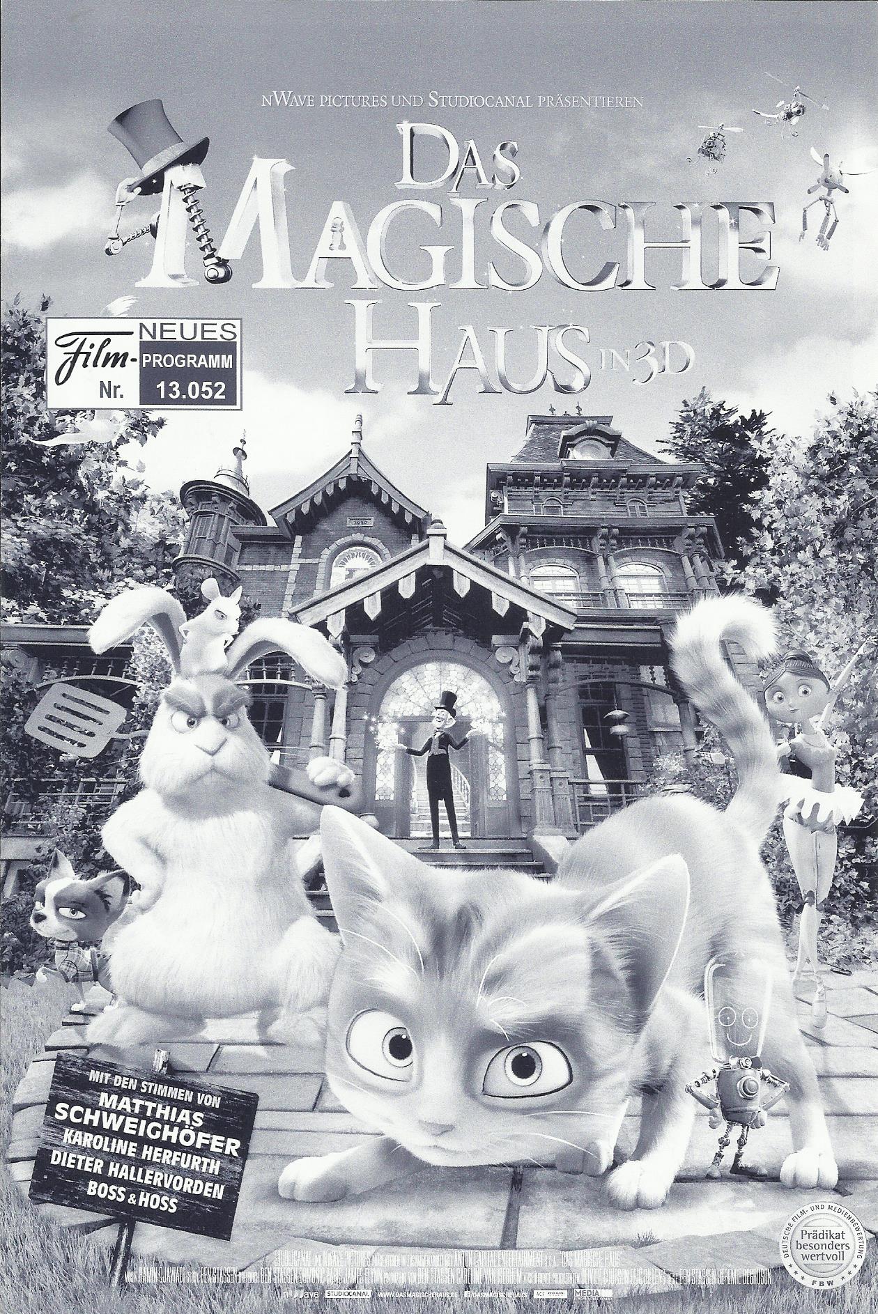13052: Das magische Haus ( Ben Stassen, Jeremie Degruson ) Matthias Schweighöfer, Dieter Hallervorden, Karoline Herfurth, Alec Völkel, Sascha Vollmer