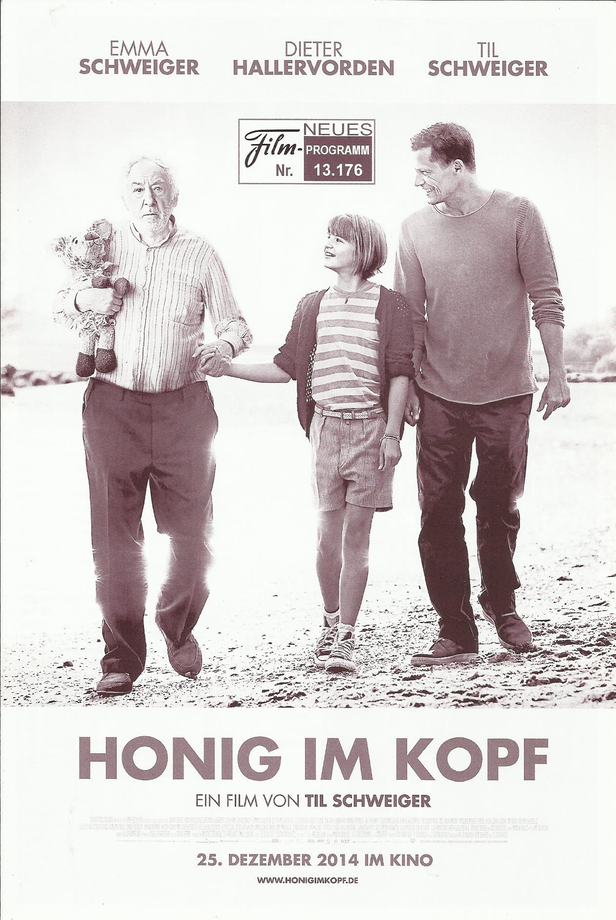 13176: Honig im Kopf ( Til Schweiger ) Emma Schweiger, Dieter Hallervorden, Jeanette Hain, Jan Josef Liefers, Katharina Thalbach, Tilo Prückner, Tobias Moretti, Pasquale Aleardi, Claudia Michelsen, Fahri Yardim, Anneke Kim Sarnau