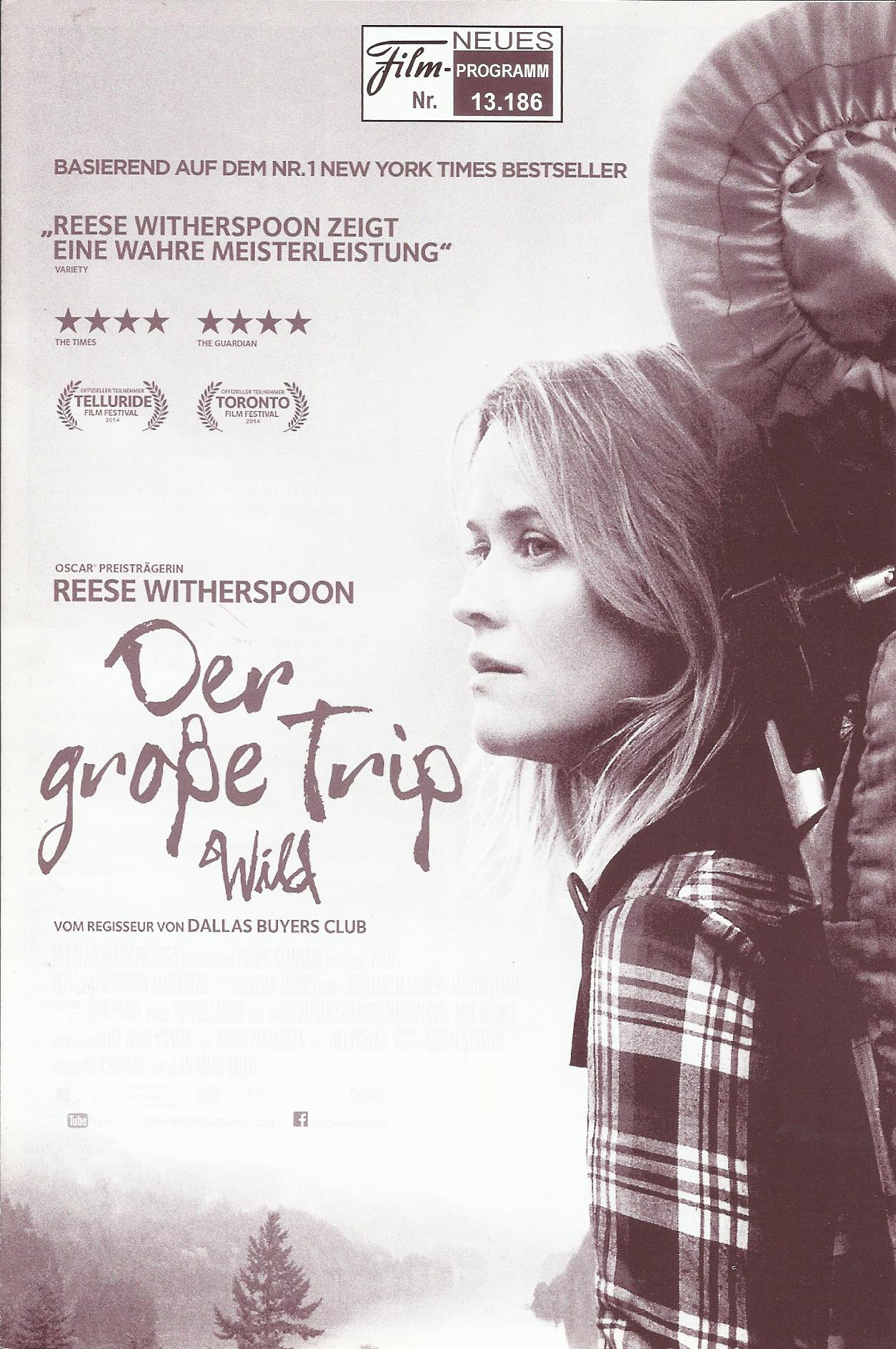 13186: Der große Trip Wild ( Jean-Marc Vallee ) Reese Witherspoon, Laura Dern, Thomas Sadoski, Michie Huisman, Gaby Hoffmann, Kevin Rankin, W. Earl Brown, Keene McRae, Mo McRae, Cliff De Young, Brian van Hoult
