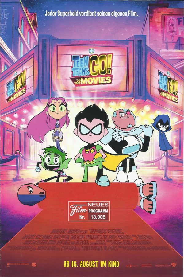13905: Teen Titans Go ( Aaron Horvath, Peter Rida Michail ) Greg Cipes, Scott Menville, Khary Payto, Tara Strong, Hynden Walch, Will Arnett, Kristen Bell, Eric Bauza, Michael Botton, Kal-El Cage, Nicolas Cage, Joey Cappabianca, Greg Davies, Jon DiMaggio,