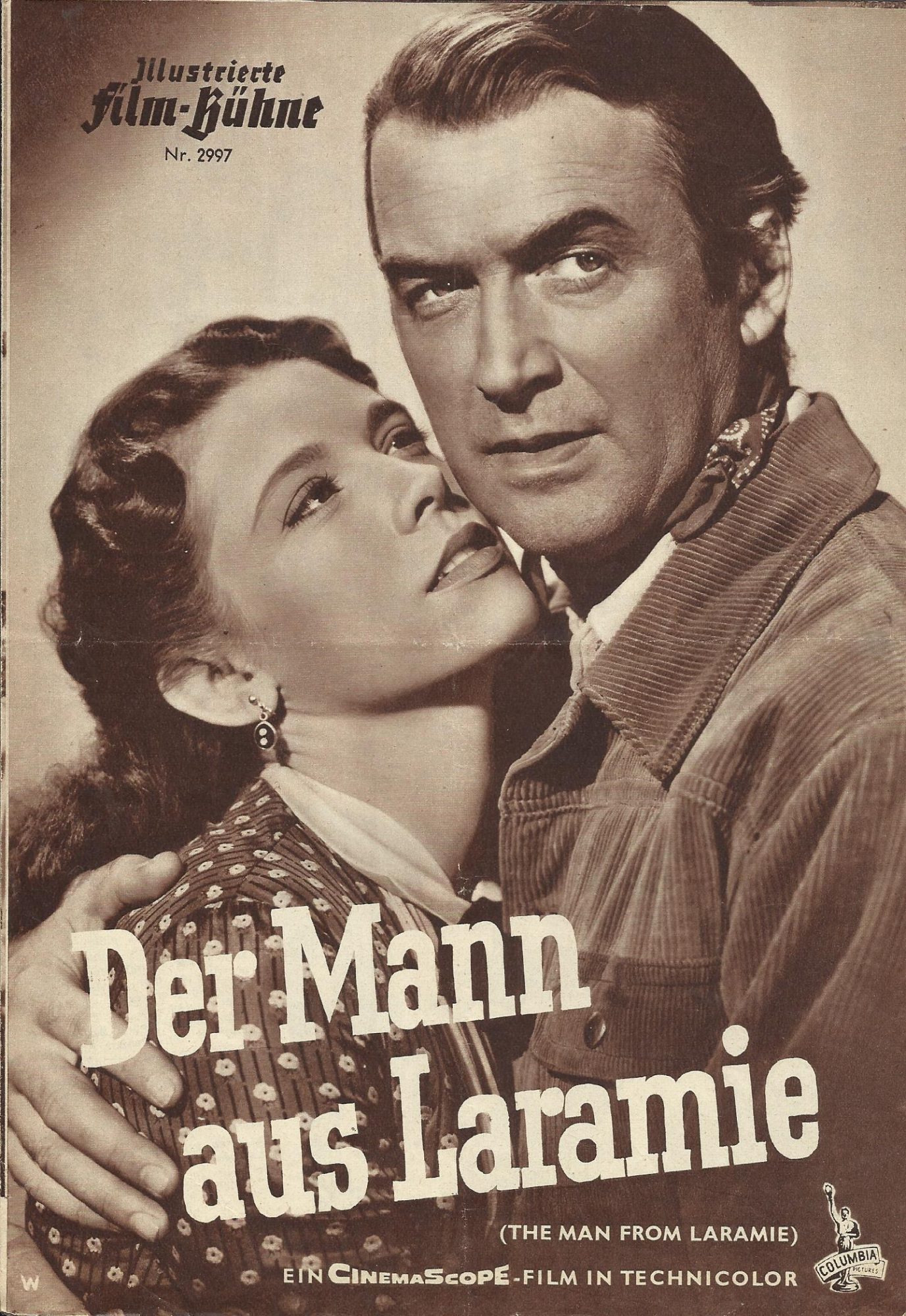 2997: Der Mann aus Laramie ( Anthony Mann ) James Stewart, Arthur Kennedy, Donald Crisp, Cathy O´Donnell, Alex Nicol, Aline MacMahon, Wallace Ford, Jack Elam, John War Eagle, James Millican, Gregg Barton, Boyd Stockman, Frank de Kova