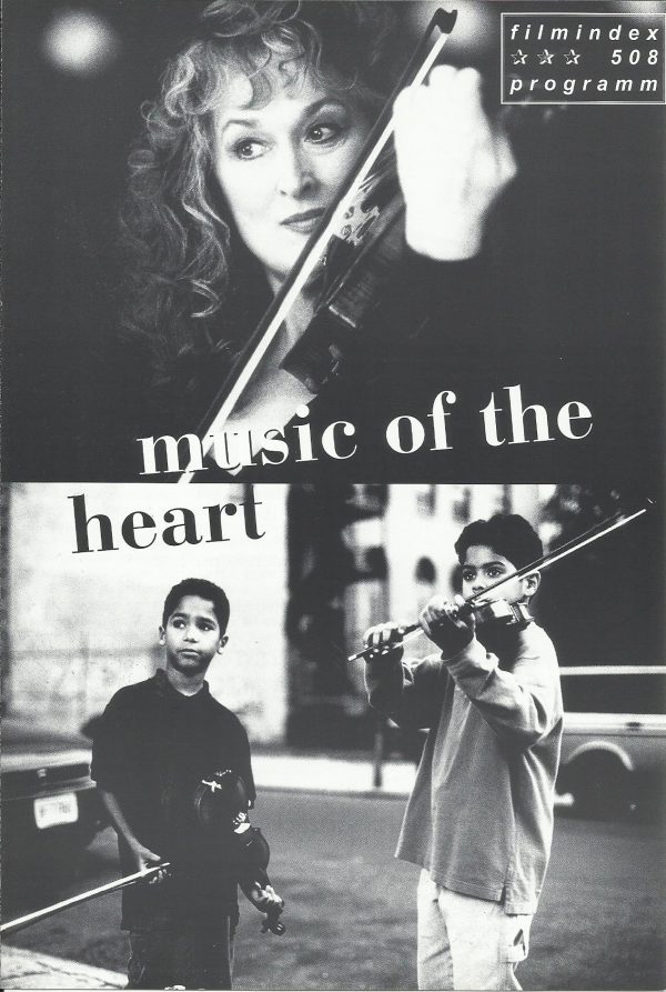 508: music of the heart ( Wes Craven ) Meryl Streep, Aidan Quinn, Angela Bassett, Gloria Estefan, Cloris Leachman, Jane Leeves, Kieran Culkin, Charlie Hofmeier, Michael Angarano, Josh Pais, Isaac Stern, Itzhak Perlman