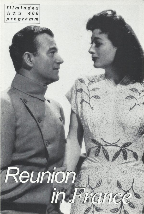 466: Reunion in France ( Jules Dassin ) Joan Crawford, John Wayne, Philip Dorn, Reginald Owen, Albert Bassermann, John Carradine, Ann Ayars, J. Edward Bromberg, Moroni Olsen, Henry Daniell, Howardda Silva, Charles Arnt, Morris Ankrum, Margaret Laurence, O