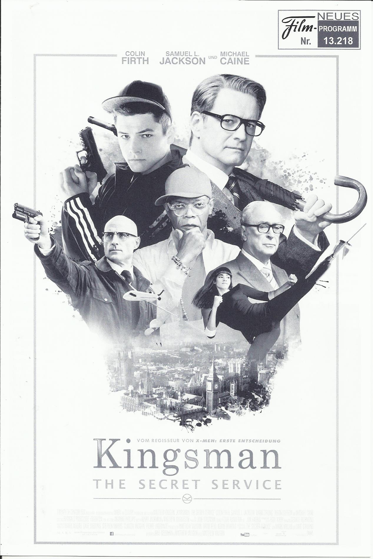 13218: Kingsman - the secret service ( Matthew Vaughn ) Colin Firth, Taron Egerton, Samuel L. Jackson, Michael Caine, Sofia Boutella, Sophie Cookson, Mark Strong, Jonno Davies, Jack Davenport, Samantha Womack, Mark Hamill, Velibor Topic, Geoff Bell, Jorda