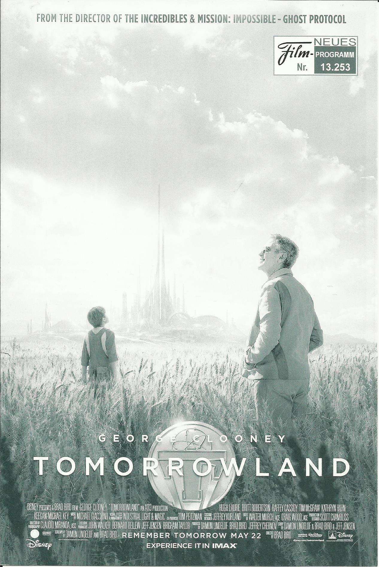 13253: A world beyond ( Brad Bird ) Britt Robertson, George Clooney, Hugh Laurie, Kathryn Hahn, Judy Greer, Pierce Gagnon, Keegan-Michael Key, Raffey Cassidy, Thomas Robinson, Lochlyn Munro
