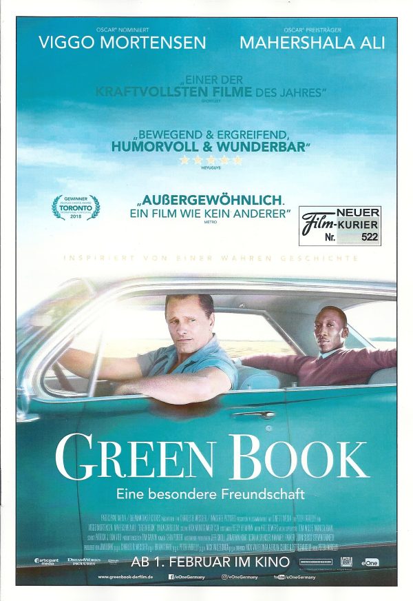 522: Green Book ( Peter Farrelly ) Viggo Mortensen, Mahershala Ali, Linda Cardellini, Sebastian Maniscalco, Dimiter D. Marinov, Mike Hatton, P. J. Byrne, Joe Cortese, Maggie Nixon, Von Lewis,