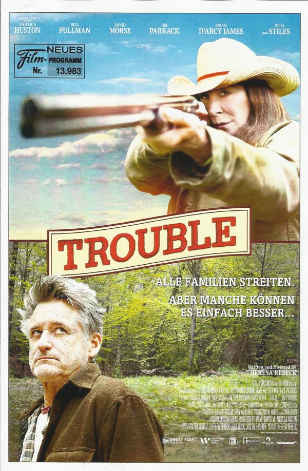 13983: Trouble ( Theresa Rebeck ) Anjelica Huston, Bill Pullman, David Morse, Julia Stiles, Brian d´Arcy James, Jim Parrack, Victor Williams, Julia Antonelli, Myrna Cabello, Demosthenes Chrysan, Eli Golden, Michael Oberholtzer, Isidora Goreshter, Jake Kat