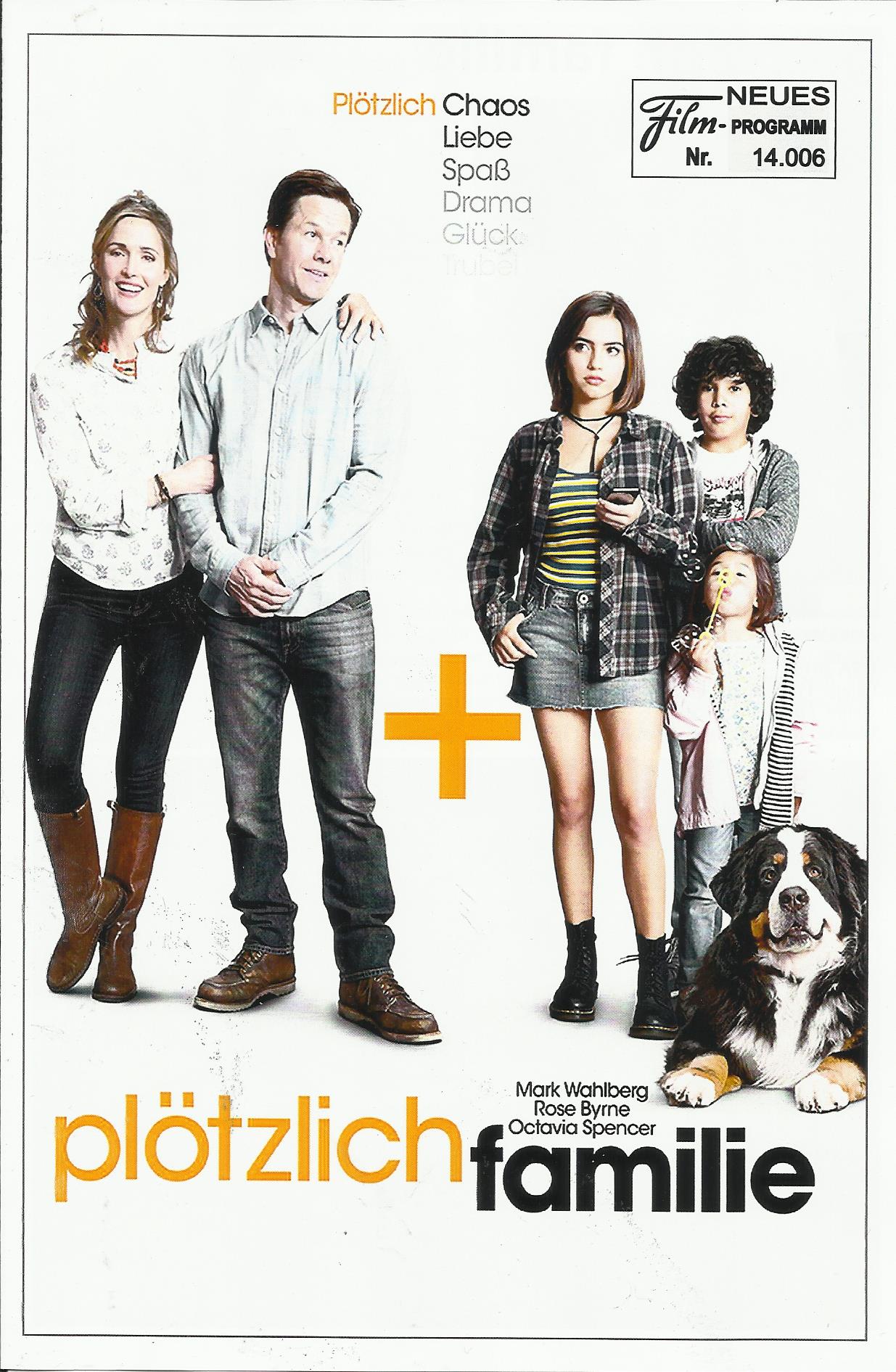 14006: plötzlich familie ( Sean Anders ) Mark Wahlberg, Rose Byrne, Isabela Moner, Gustavo Quiroz, Julianna Gamiz, Octavia Spencer, Tig Notaro, Tom Segura, Allyn Rachel, Britt Rentschler, Jody Thompson, Margo Martindale, Julie Hagerty, Michael O´Keefe, Jo