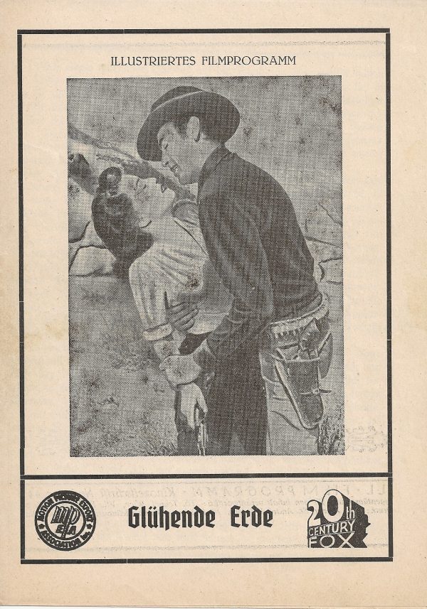 440: Glühende Erde, Gregory Peck, Anne Baxter, Richard Widmark ( Schriftvariante ! )