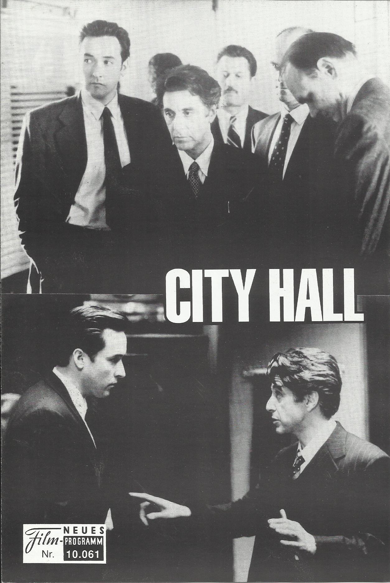 10061: City Hall ( Harold Becker ) Al Pacino, John Cusack, Bridget Fonda, Danny Aiello, David Paymer, Martin Landau, Anthony Franciosa