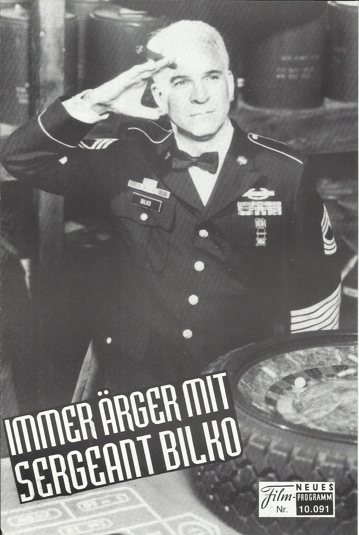 10091: Immer Ärger mit Sergeant Bilko ( Jonathan Lynn ) Steve Martin, Dan Aykroyd, Phil Hartman, Glenne Headly, Daryl Mitchell, Max Casella, Eric Edwards, Dan Ferro, John Marshall Jones, Brian Leckner