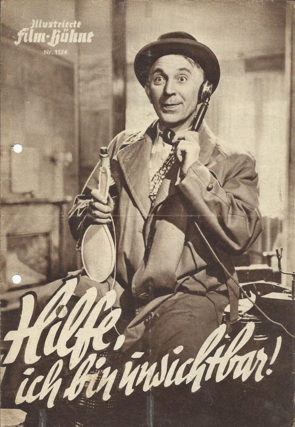 1174: Hilfe, ich bin unsichtbar ! ( E. W. Emo ) Theo Lingen, Inge Landgut, Fita Benkhoff, Grethe Welser, Margarethe Haagen, Käte Pontow, Arno Assmann, Hubert von Meyerinck, Arno Paulsen, Paul Westermeier, Josef Sieber, Josef Offenbach, Ilka Hugo, Addi Löd