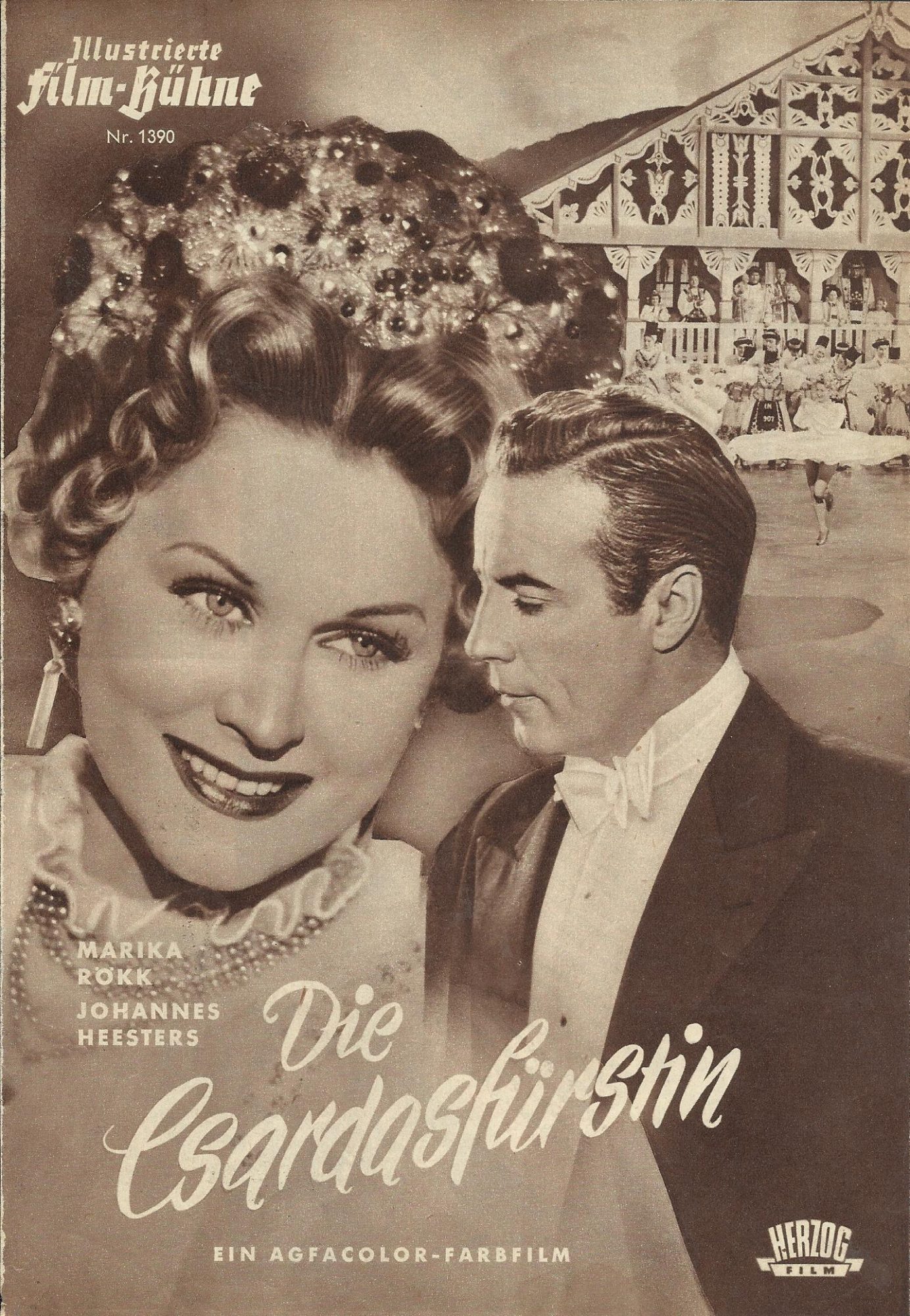 1390: Die Csardasfürstin ( Georg Jacoby ) Marika Rökk, Johannes Heesters, Franz Schafheitlin, Margarete Slezak, Walter Müller, Hubert Marischka, Jeanette Schultze, Helmuth Rudolph, Arno Assmann, Jutta Petrikowski, Inge Brinkhätker, Eva Pflug, Helga Keck,