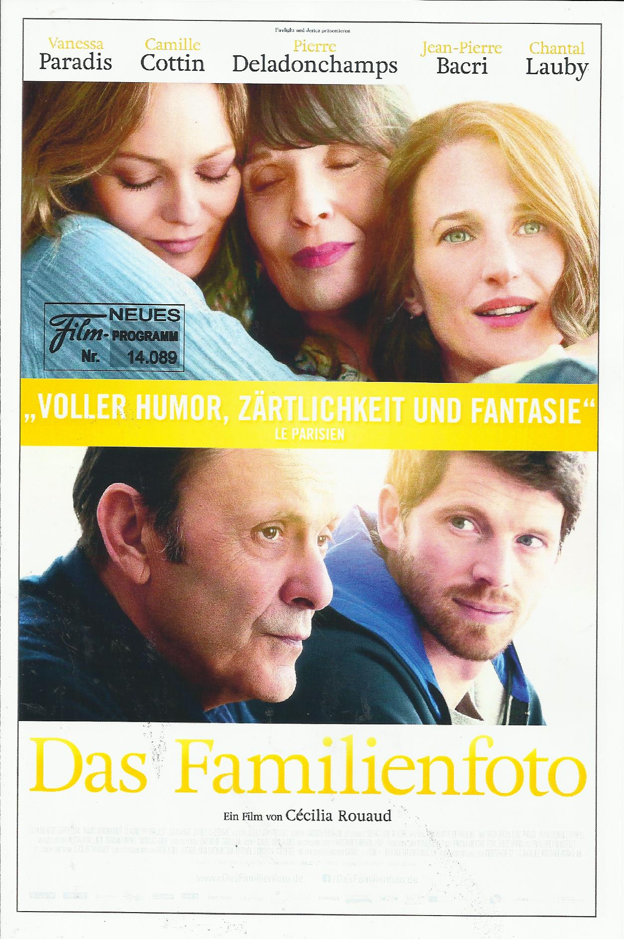 14089: Das Familienfoto ( Cécilia Rouaud ) Vanessa Paradis, Camille Cottin, Pierre Deladonchamps, Jean-Pierre Bacri, Chantal Lauby, Laurent Capelluto, Marc Ruchmann, Claudette Walker, Jean Aviat, Emilie Cazenave, Guilaine Londez, Sandra Nkake, Rio Vega, S