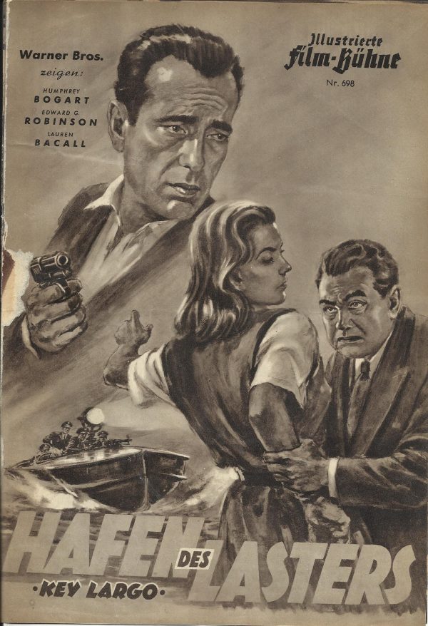 698: Hafen des Lasters ( John Huston ) Humphrey Bogart, Edward G. Robinson, Lauren Bacall, Lionel Barrymore, Claire Trevor, Thomas Gomez, Harry Lewis, John Rodney, Marc Lawrence, Dan Seymour, Monte Blue, Silver Heels, Rodric Red Wing