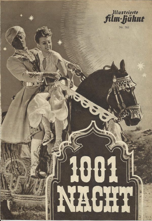 761: 1001 Nacht ( Alfred E. Grenn ) Cornel Wilde, Evelyn Keyes, Phil. Silvers, Adele Jergens, Dennis Hoey, Dusty Anderson, Ph. van Zandt, Gus Schilling, Nestor Paiva, Rex Ingram, Richard Hale, John Abbott, Murray Leonard, Carole Mathews, Pat Parrish, Shel
