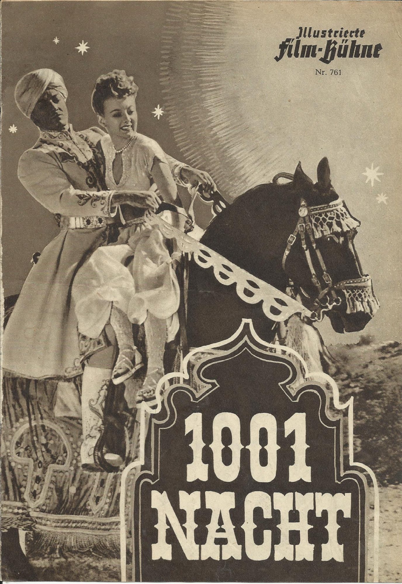 761: 1001 Nacht ( Alfred E. Grenn ) Cornel Wilde, Evelyn Keyes, Phil. Silvers, Adele Jergens, Dennis Hoey, Dusty Anderson, Ph. van Zandt, Gus Schilling, Nestor Paiva, Rex Ingram, Richard Hale, John Abbott, Murray Leonard, Carole Mathews, Pat Parrish, Shel