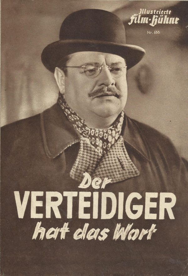 655: Der Verteidiger hat das Wort ( Werner Klingler ) Heinrich George, Carla Rust, Rudolf Fernau, Margit Symo, Karl Schönböck, Eduard von Winterstein, Claus Clausen, Walter Süßenguth, Andrews Engelmann, Ernst Legal