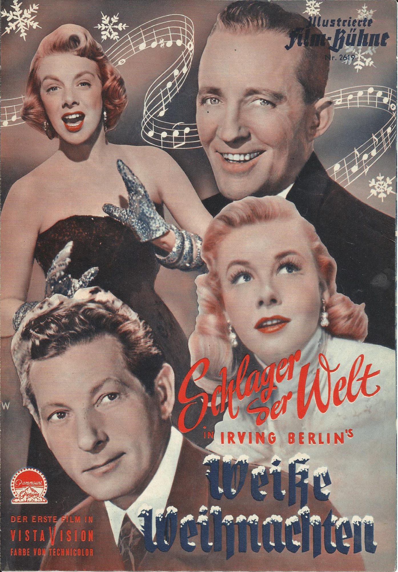 2619: Weiße Weihnachten ( Michael Curtiz ) Bing Crosby, Danny Kaye, Rosemary Clooney, Vera Ellen, Dean Jagger, Mary Wickes, John Brascia, Anne Whitfield, Richard Shannon, Grady Sutton, Sig Ruman, Robert Crosson, Herb Vigran, Dick Keene
