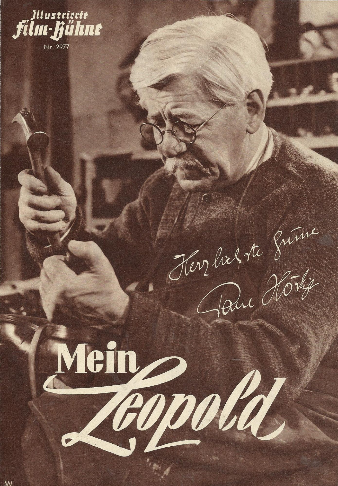 2977: Mein Leopold ( Geza von Bolvary )Paul Hörbiger, Peer Schmidt, Ingeborg Körner, Kurt Vespermann, Lia Eibenschütz, Gardy Granass, Barbara Rost, Paul Klinger, Peter Garden, Carl Ludwig Diehl, Doris Kirchner, Grethe Weiser, Wolfgang Neuss, Wolfgang Cond
