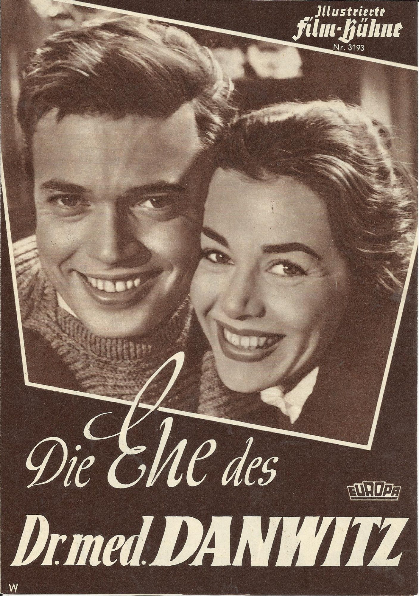 3193: Die Ehe des Dr. med. Danwitz ( Arthur Maria Rabenalt ) Marianne Koch, Karlheinz Böhm, Heidemarie Hatheyer, Paul Dahlke, Renate Mannhardt, Maximilian Schell, Mathias Wieman, Erni Mangold, Kai Fischer, Willi Maertens, Carlos Werner, Heinz Klingenberg,