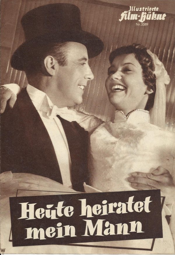 3389: Heute heiratet mein Mann ( Kurt Hoffmann ) Liselotte Pulver, Johannes Heesters, Paul Hubschmid, Gustav Knuth, Charles Regnier, Werner Fink, Ernst Waldow, Gundula Korte, Ingrid van Bergen, Eva Maria Meinecke, Herta Saal, Richard Hintz-Fabricius, Lina
