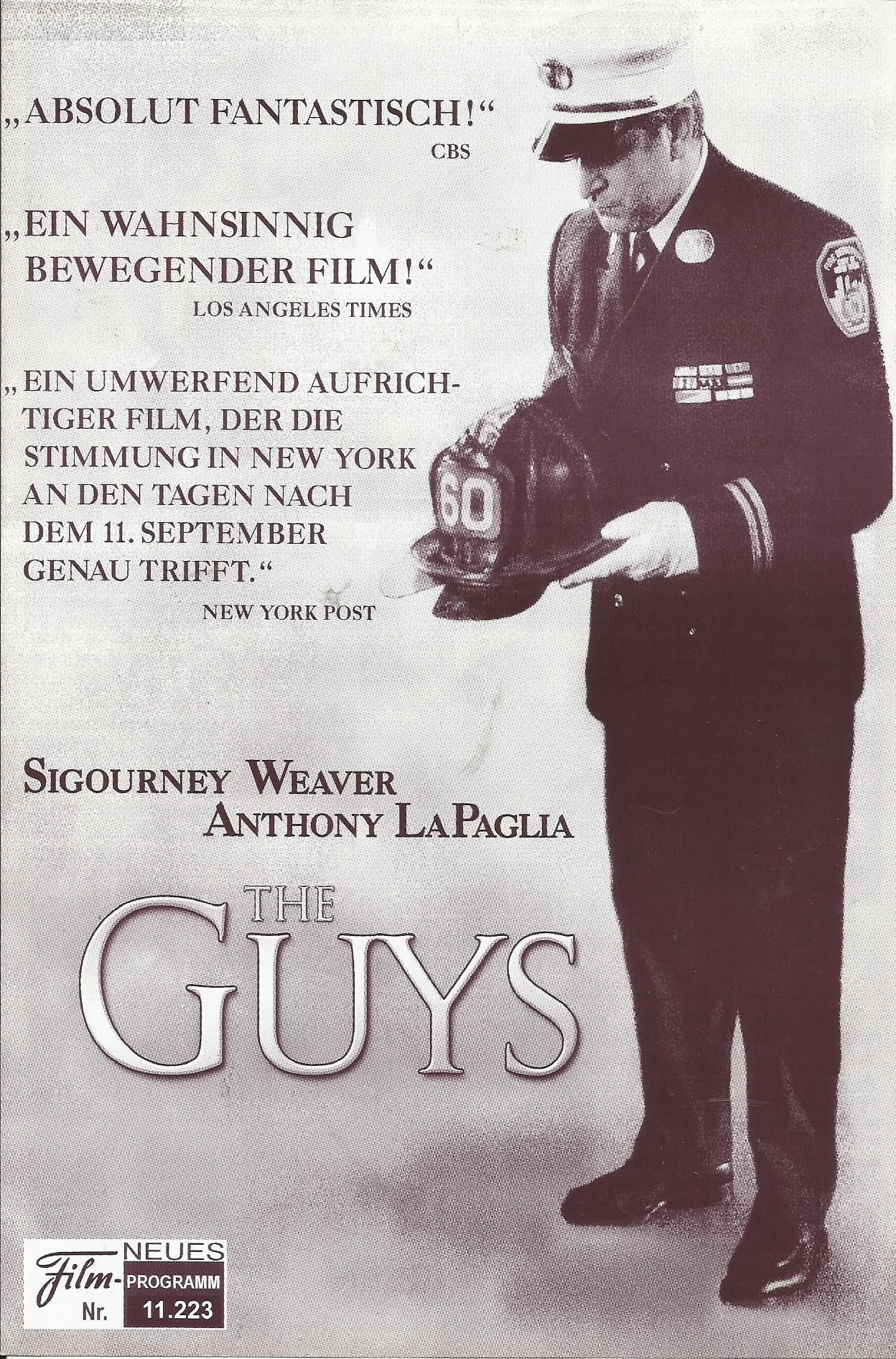 11223: The Guys ( Jim Simpson ) Sigourney Weaver, Anthony LaPaglia, Irene Walsh, Jim Simpson, Charlotte Simpson, Julian Trompeter, Katherine Schreiber, Lucas Debassac, Joshua Ross, Shelita Birchett, Ron Dortch, Alfredo Narciso, Julia Nelson Black, David