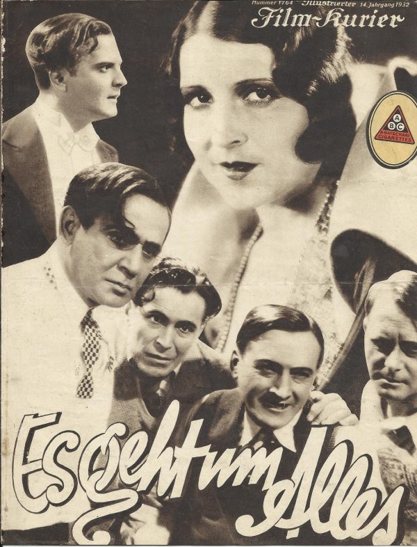 1764: Es geht um Alles ( Max Nosseck ) Ernst Verebes, Claire Rommer, Luciano Albertini, Carl Auen, Domenico Gambino, Eddie Polo, Willi Schur, Walter Steinbeck, Norbert Miller, Gustav Püttjer