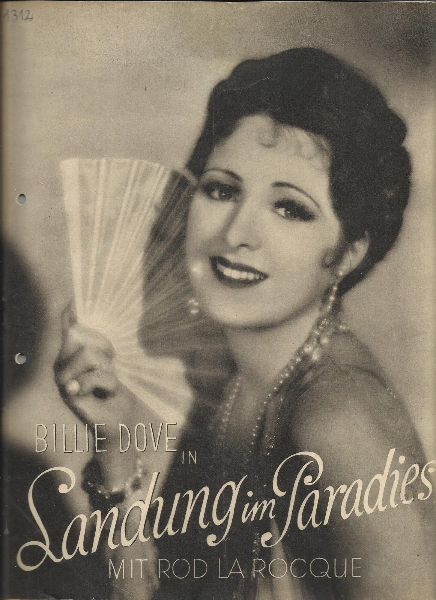 1312: Landung im Paradies ( George Fitzmaurice ) ( Abart ) Billie Dove, Rod la Rocque, Gwen Lee, Robert Schable,