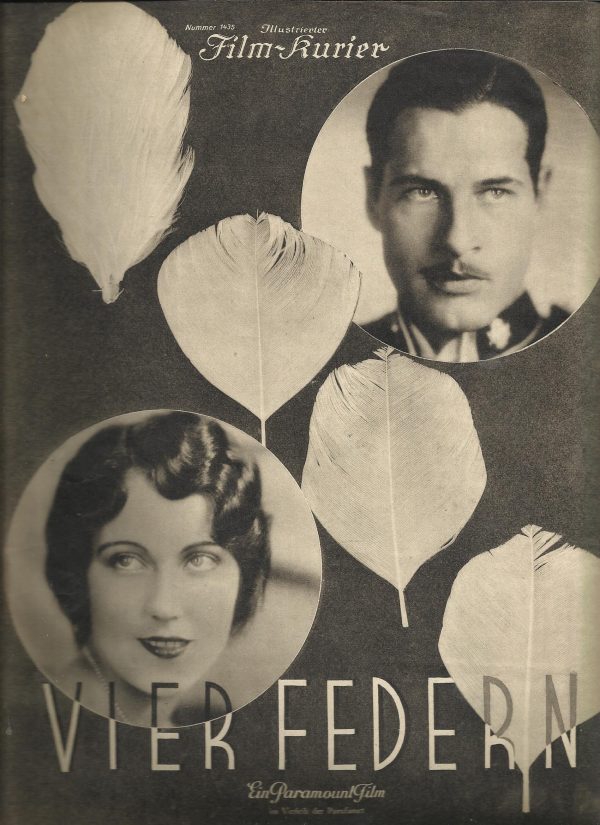 1435: Vier Federn ( Merian C. Cooper und Ernest B. Schoedsack ) Richard Arlen, Fay Wray, Clive Brook, William Powell, Theodore von Eltz, Noah Beery, Harold Hightower, Noble Johnson