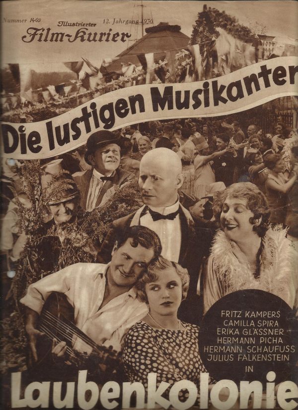 1469: Die lustigsten Musikanten ( Max Obal ) Valesca Stock, Fritz Kampers, Hermann Picha, Camilla Spira, Erika Glässner, Julius Falkenstein, Hermann Schaufuß, Luise Werckmeister, Gerhard Dammann, Hans Ritter